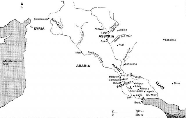 Figure 1. Map of Mesopotamia (Iraq).